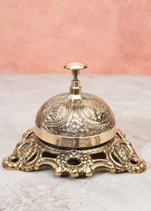 Dhatu Antique Finish Brass Table Bell
