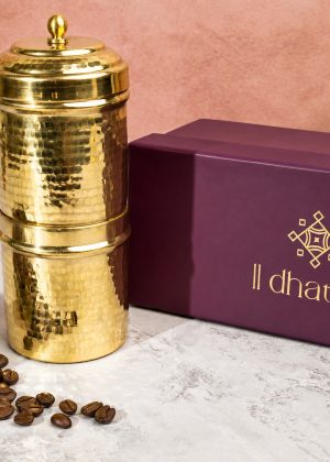 Dhatu Handcrafted Brass South Indian Coffee Filter (Large)