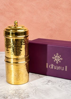 Dhatu Handcrafted Brass South Indian Coffee Filter (Small)