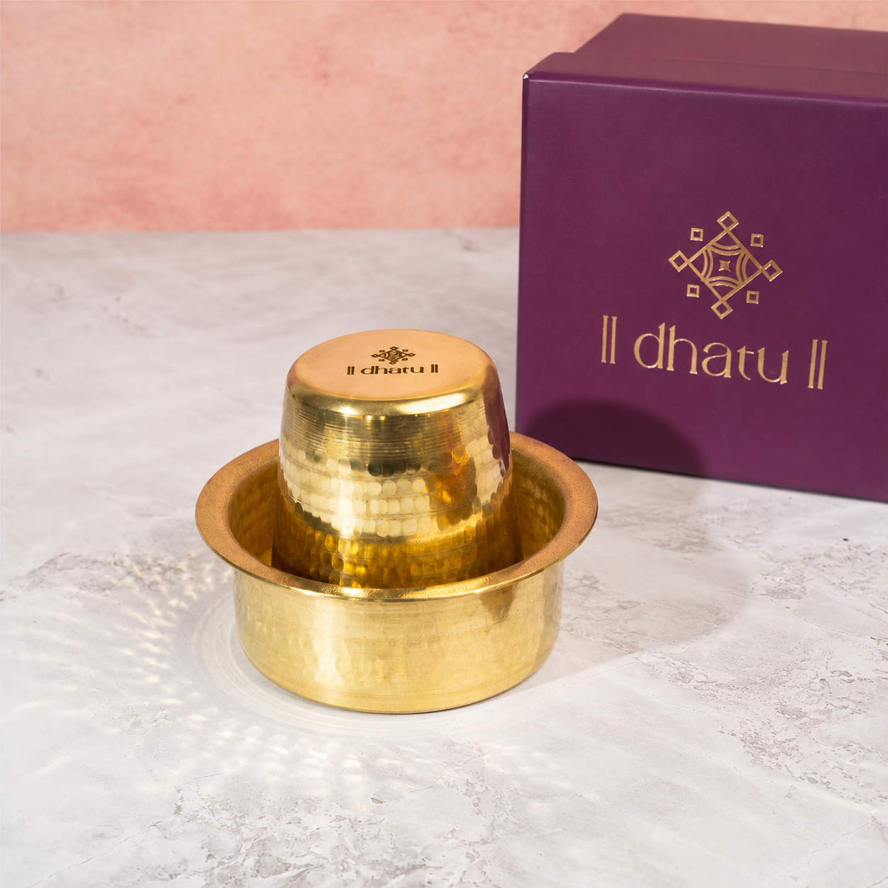 Dhatu Handcrafted Brass Coffee Dabra