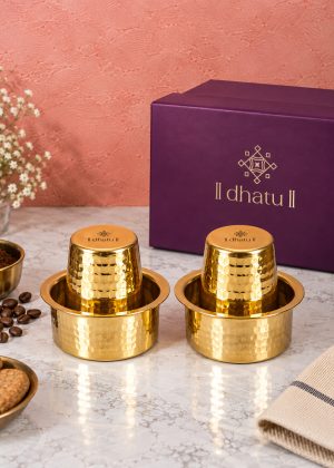Dhatu Brass Dabra Set