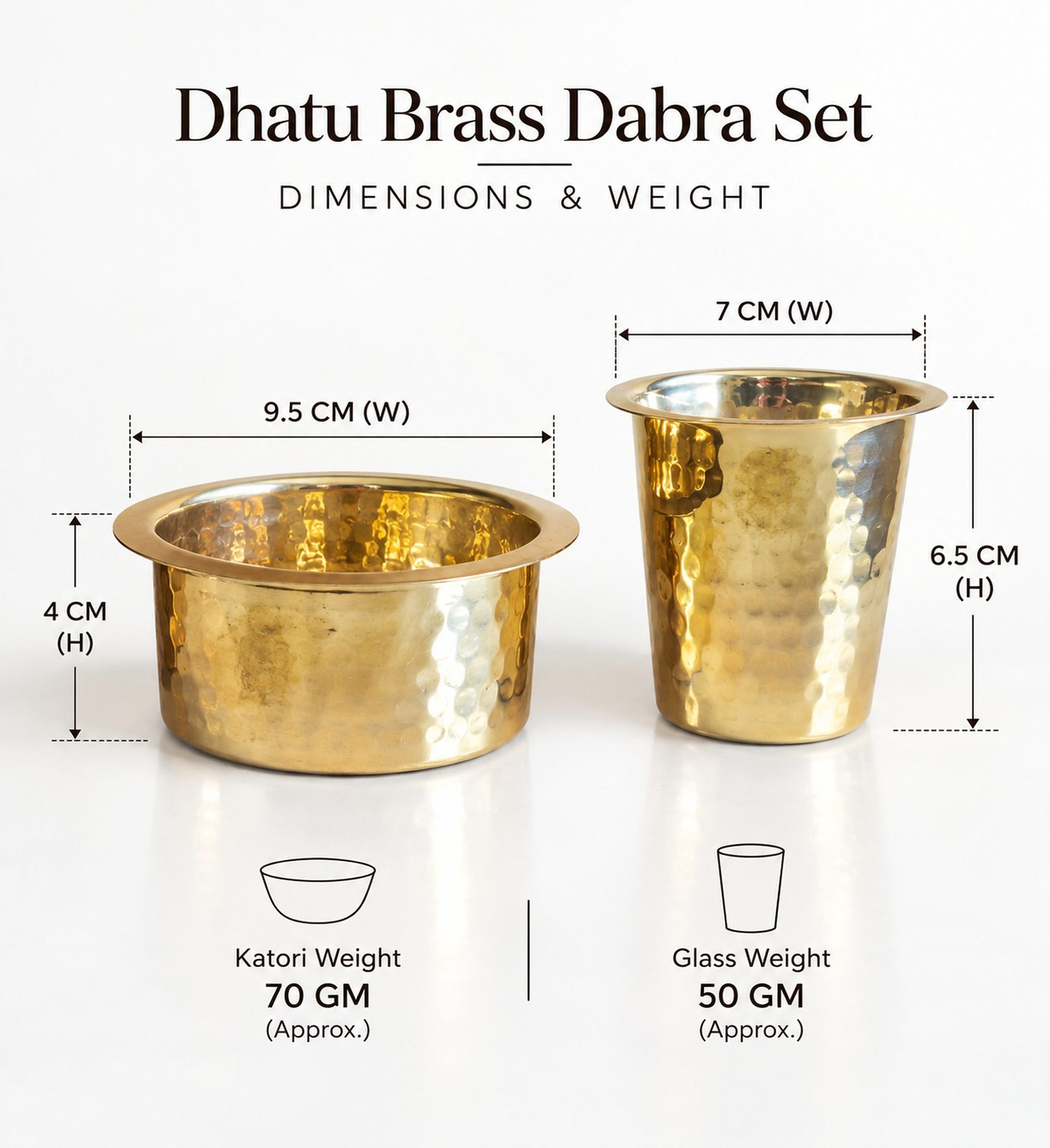 Dhatu Brass Dabra Set - Image 5